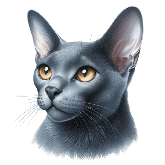 Gray Burmese Cat With Orange Eyes Vinyl Sticker Decal