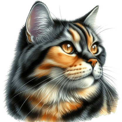 Black Tabby Cat With Golden Eyes Vinyl Sticker Decal