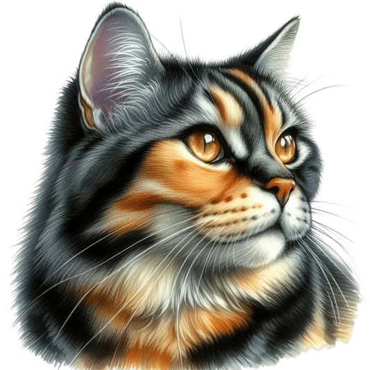 Black Tabby Cat With Golden Eyes Vinyl Sticker Decal