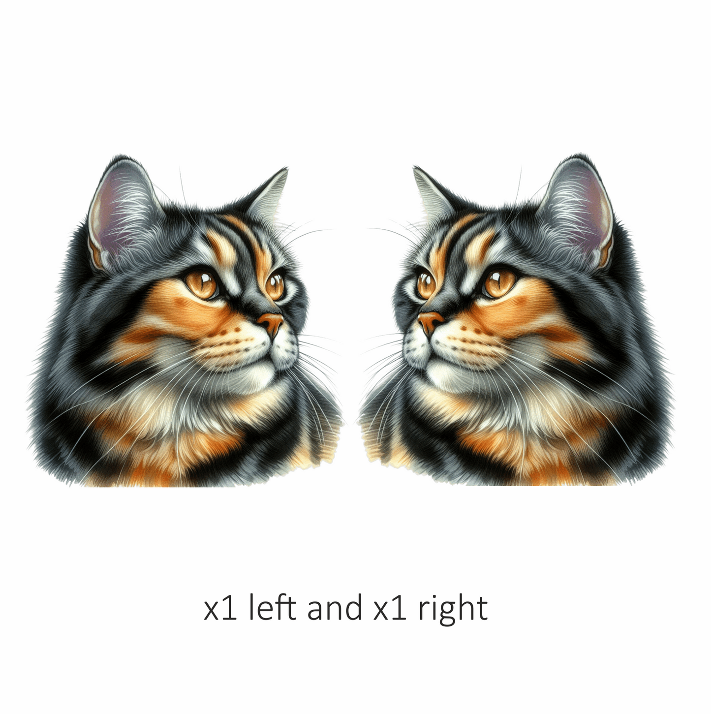 Black Tabby Cat With Golden Eyes Vinyl Sticker Decal