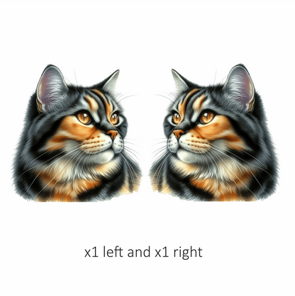 Black Tabby Cat With Golden Eyes Vinyl Sticker Decal