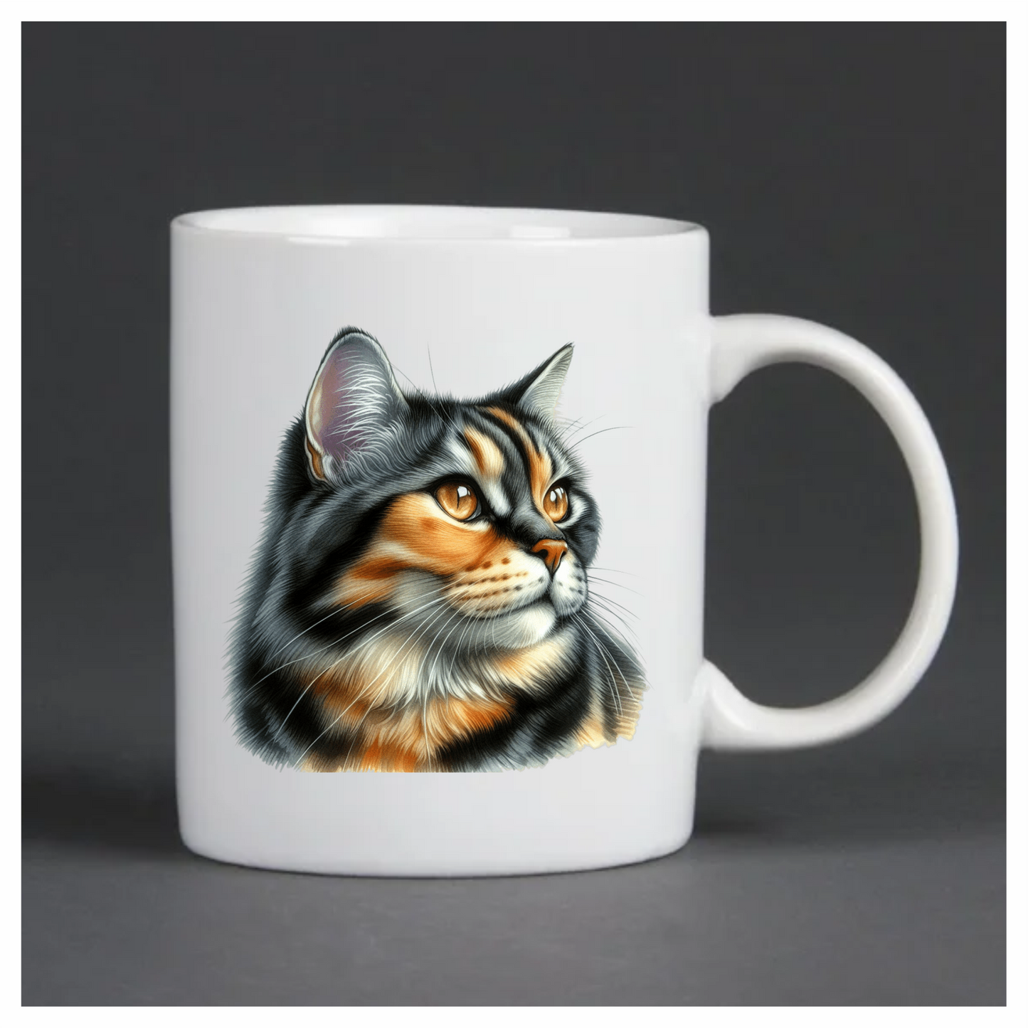 Black Tabby Cat With Golden Eyes Vinyl Sticker Decal