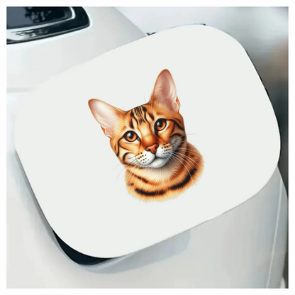 Orange Bengal Cat With Brown Eyes Vinyl Sticker Decal