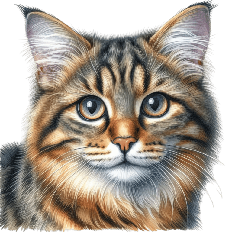 Brown Tabby Cat With Grey Eyes Vinyl Sticker Decal