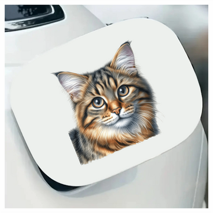 Brown Tabby Cat With Grey Eyes Vinyl Sticker Decal