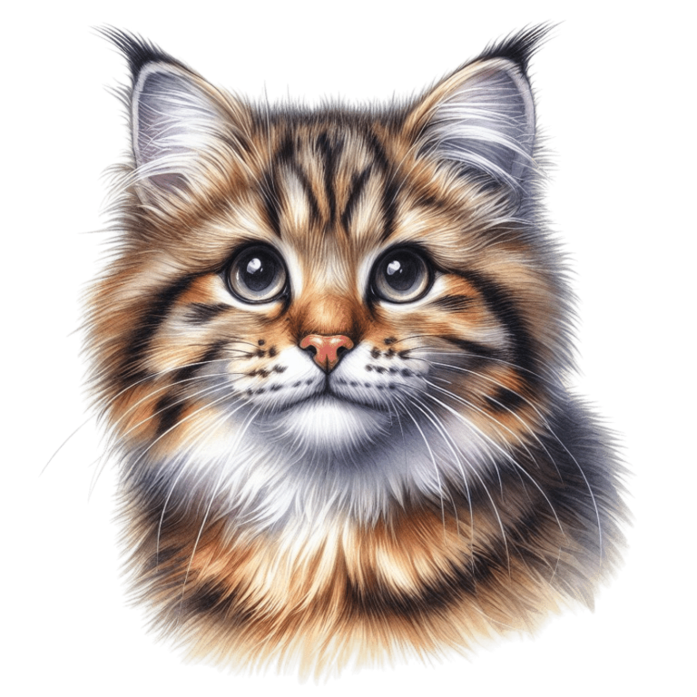Brown Tabby Cat With Black Eyes Vinyl Sticker Decal