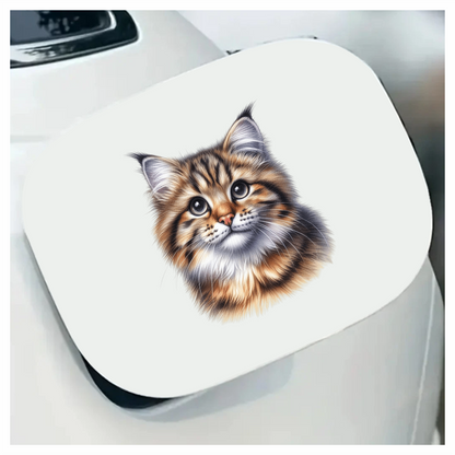 Brown Tabby Cat With Black Eyes Vinyl Sticker Decal