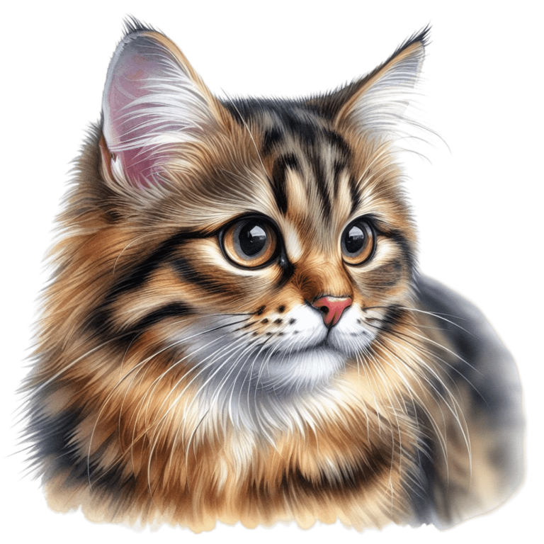 Brown Tabby Cat With Round Eyes Vinyl Sticker Decal