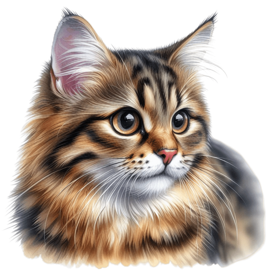 Brown Tabby Cat With Round Eyes Vinyl Sticker Decal