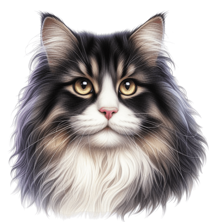 Black White Cat With Golden Eyes Vinyl Sticker Decal