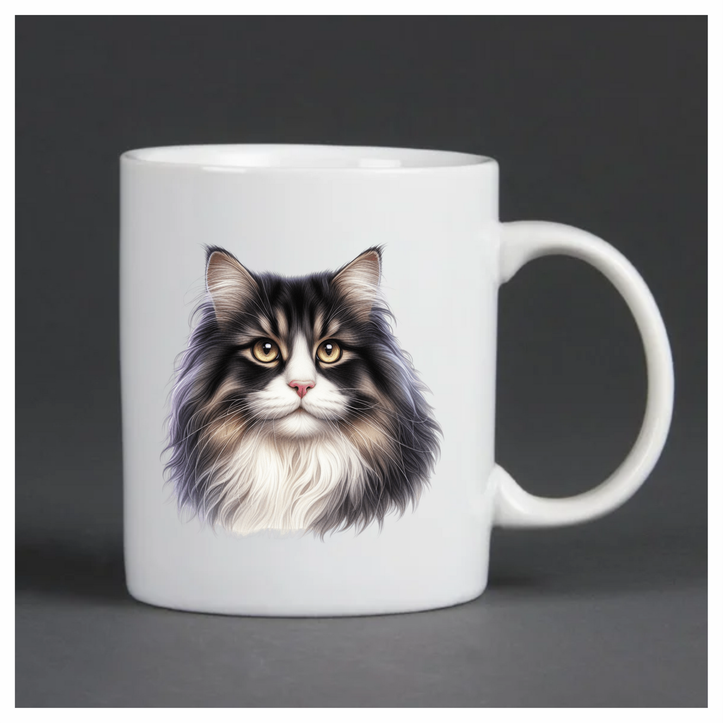 Black White Cat With Golden Eyes Vinyl Sticker Decal