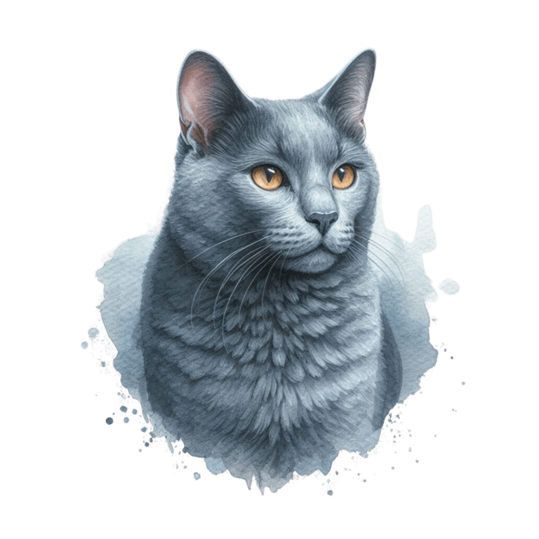 Gray Cat Russian Blue Portrait Vinyl Sticker Decal
