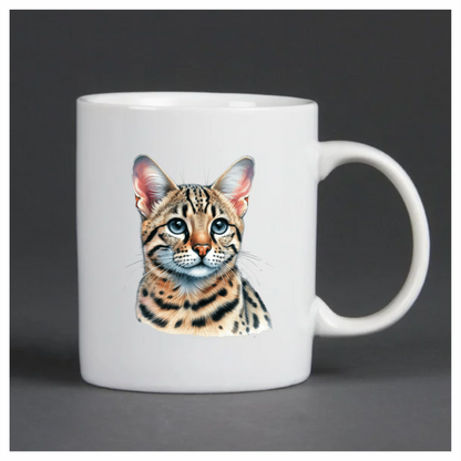Brown Cat Wild Serval Portrait Vinyl Sticker Decal