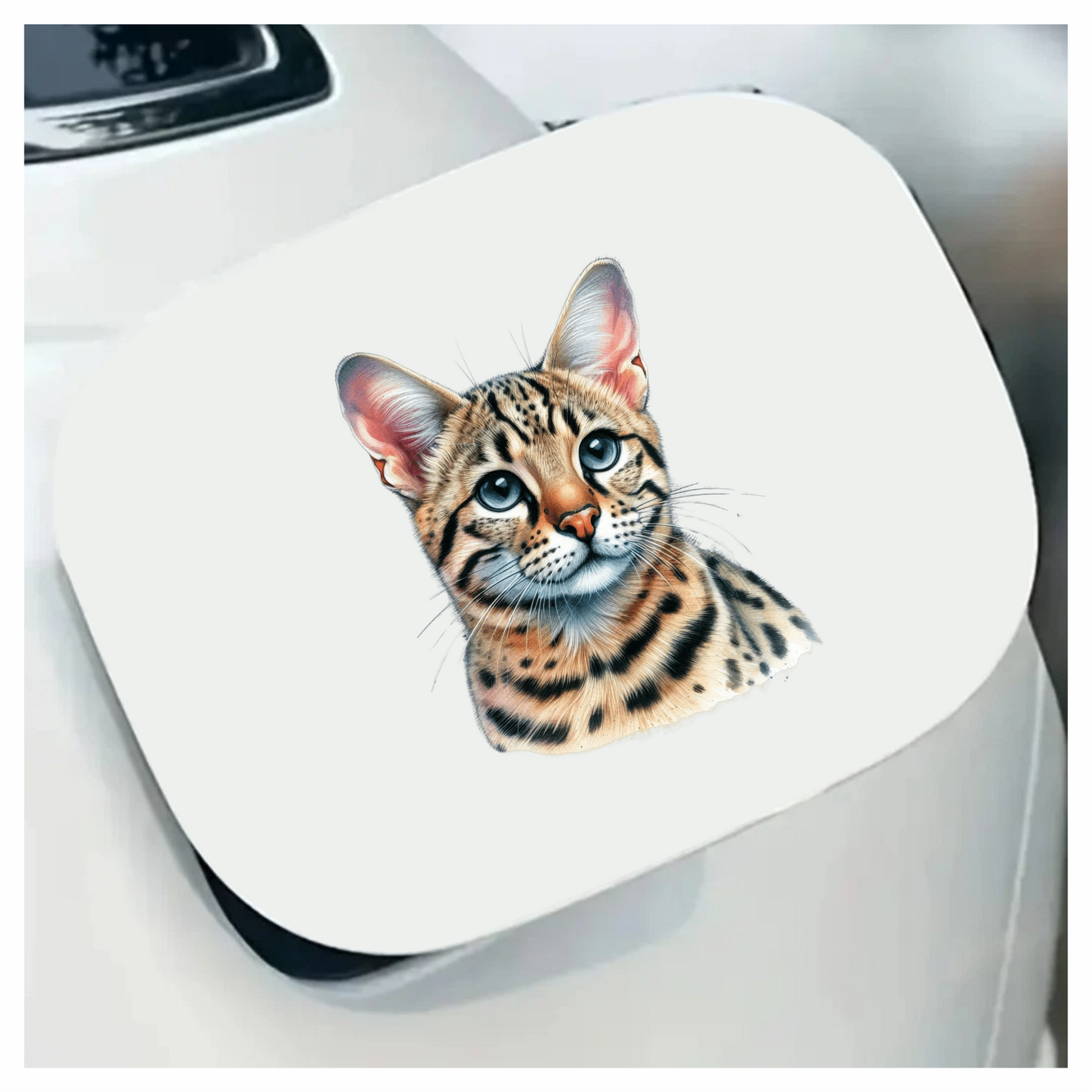 Brown Cat Wild Serval Portrait Vinyl Sticker Decal