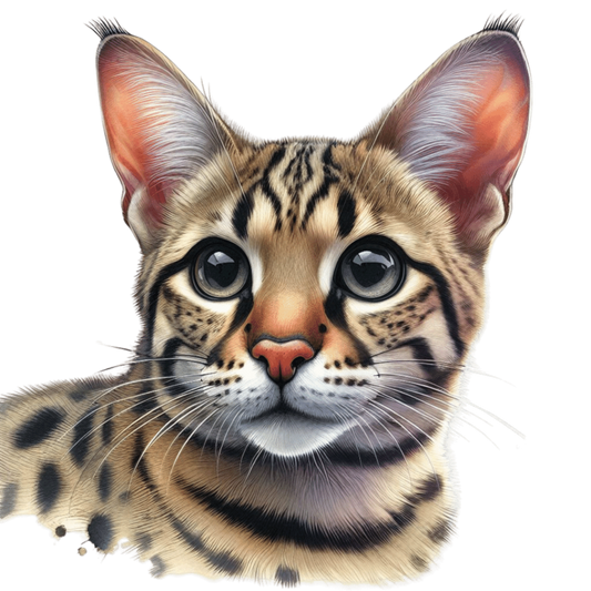 Brown Cat Bengal Face Closeup Vinyl Sticker Decal