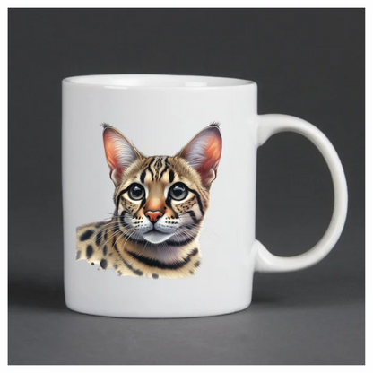 Brown Cat Bengal Face Closeup Vinyl Sticker Decal