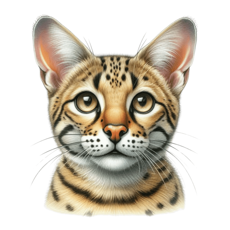 Brown Cat Wild Serval Face Vinyl Sticker Decal