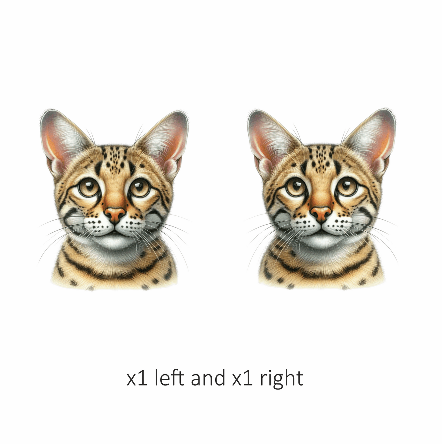Brown Cat Wild Serval Face Vinyl Sticker Decal
