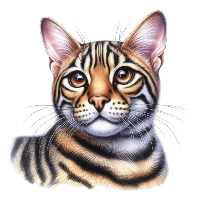 Brown Tabby Cat Bengal Vinyl Sticker Decal