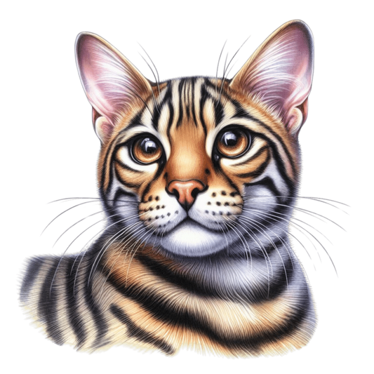 Brown Tabby Cat Bengal Vinyl Sticker Decal