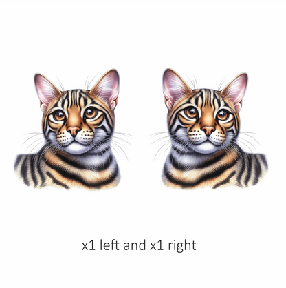 Brown Tabby Cat Bengal Vinyl Sticker Decal
