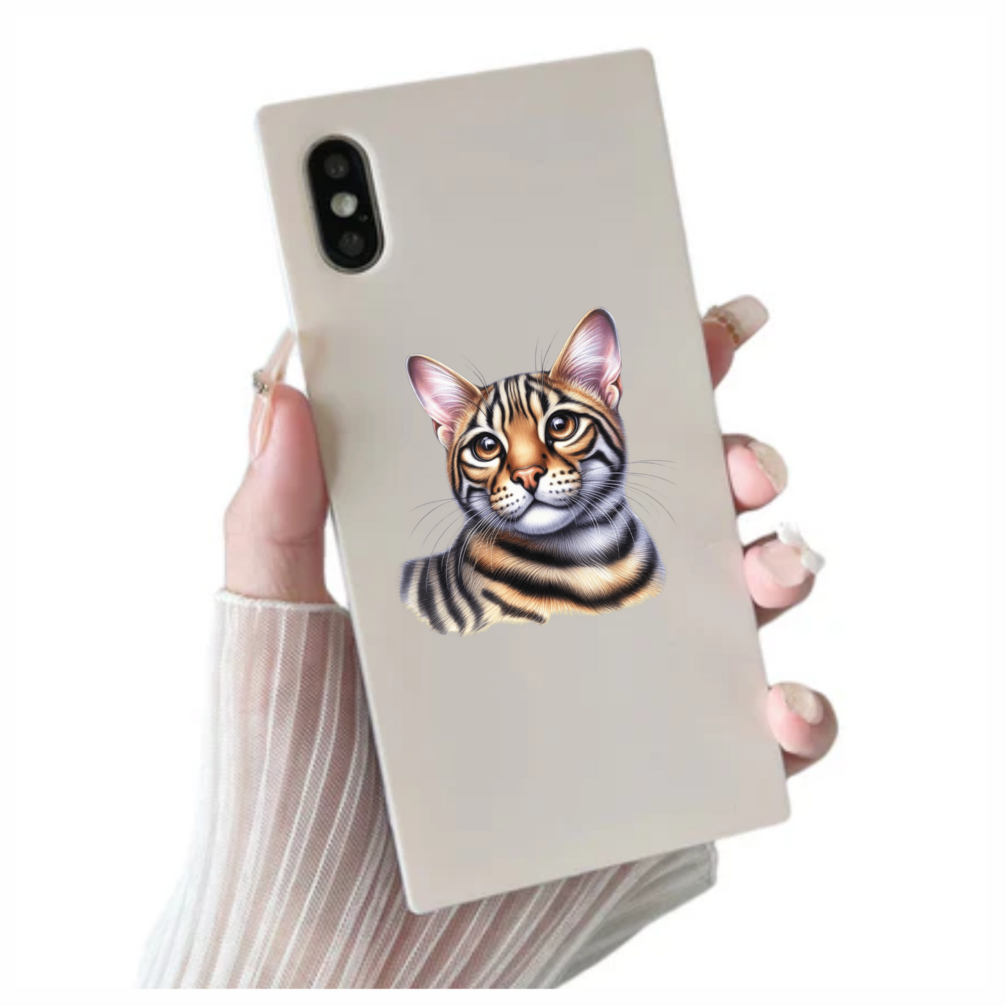 Brown Tabby Cat Bengal Vinyl Sticker Decal