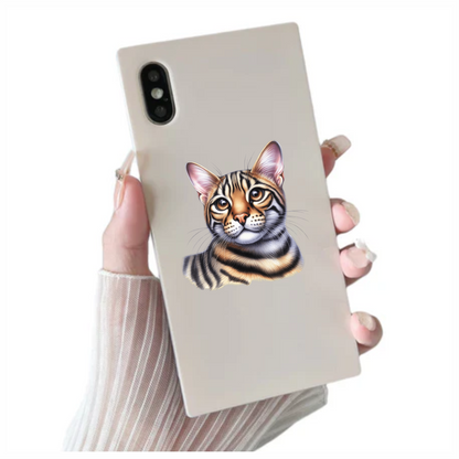 Brown Tabby Cat Bengal Vinyl Sticker Decal