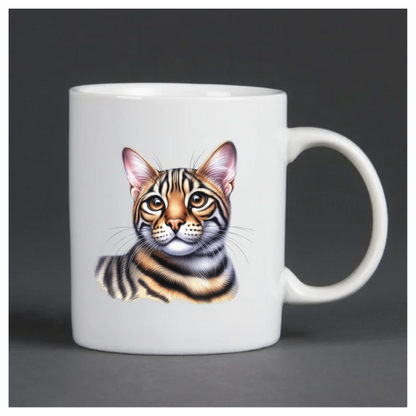 Brown Tabby Cat Bengal Vinyl Sticker Decal