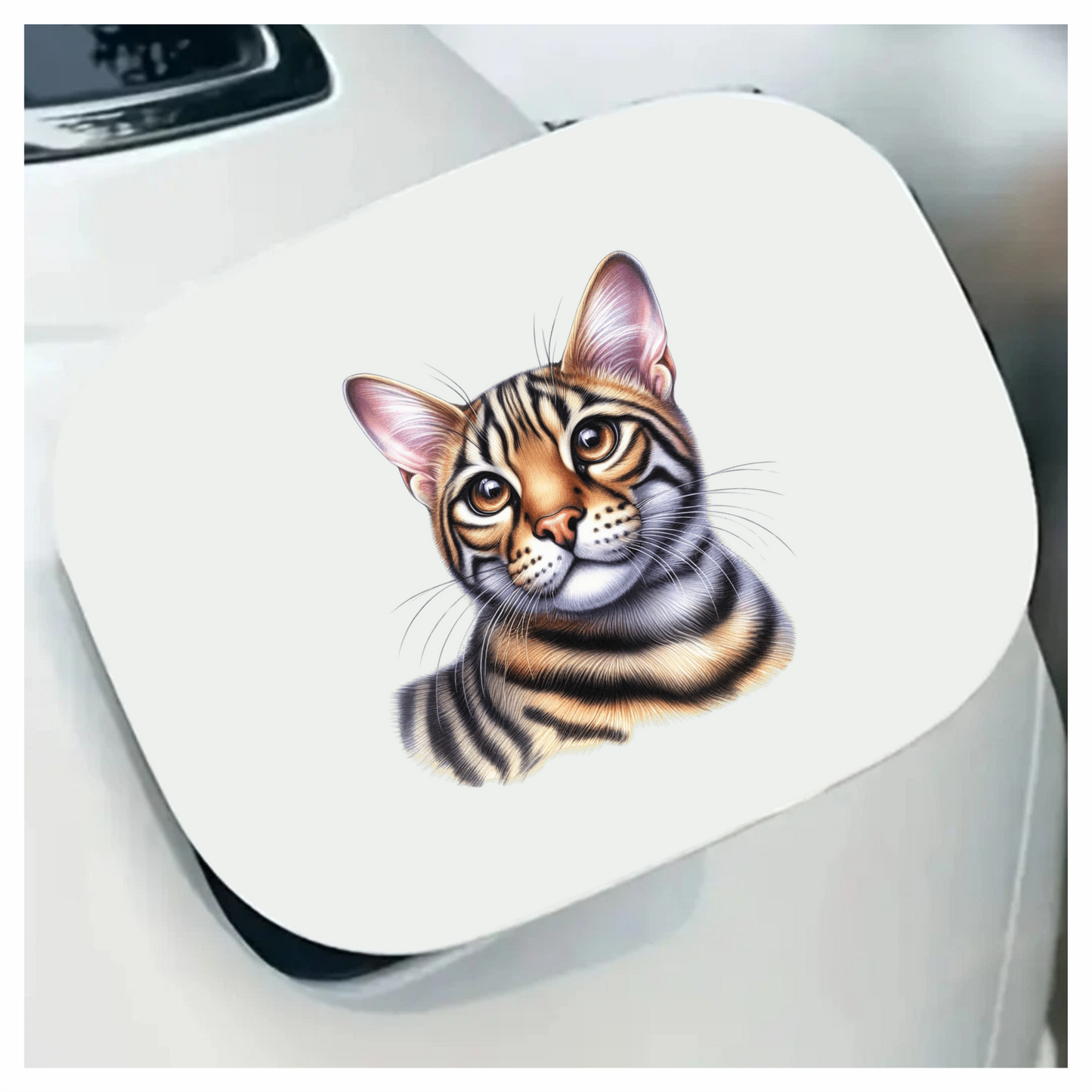 Brown Tabby Cat Bengal Vinyl Sticker Decal