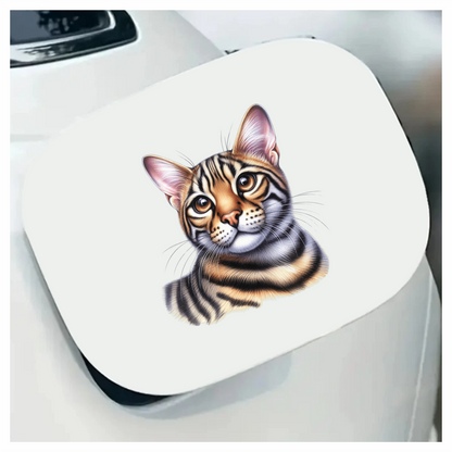 Brown Tabby Cat Bengal Vinyl Sticker Decal