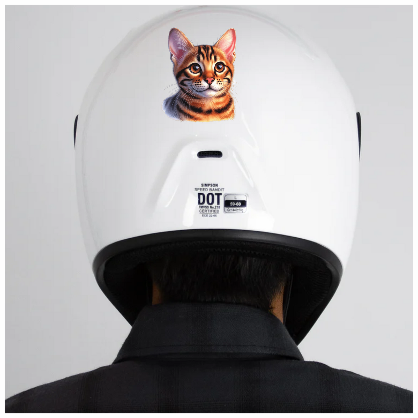 Orange Cat Bengal Kitten Face Vinyl Sticker Decal