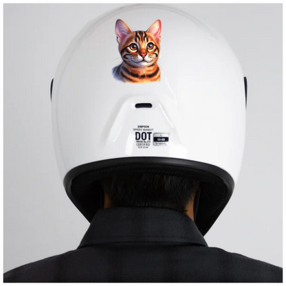Orange Cat Bengal Kitten Face Vinyl Sticker Decal