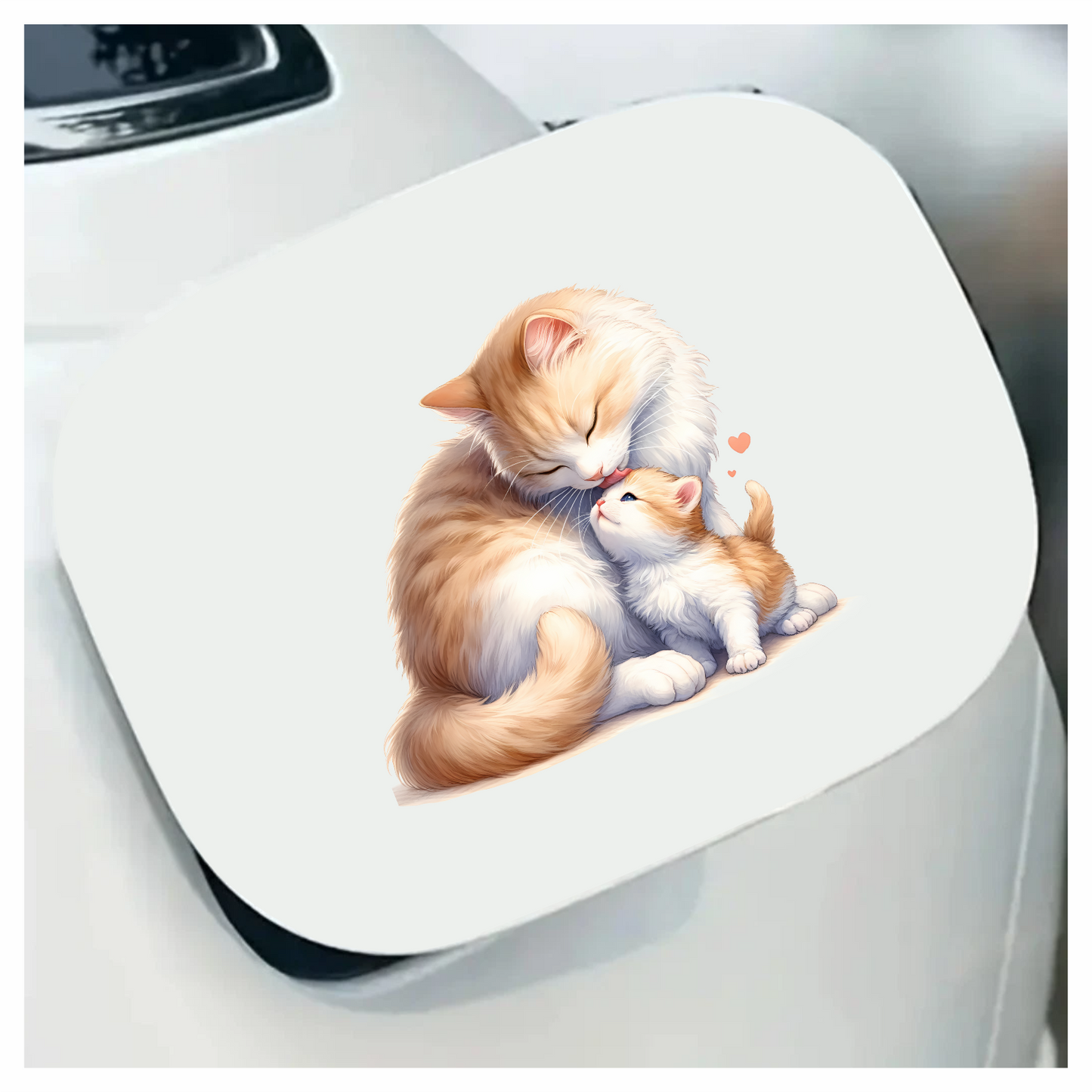 Orange White Cat Kitten Loving Vinyl Sticker Decal