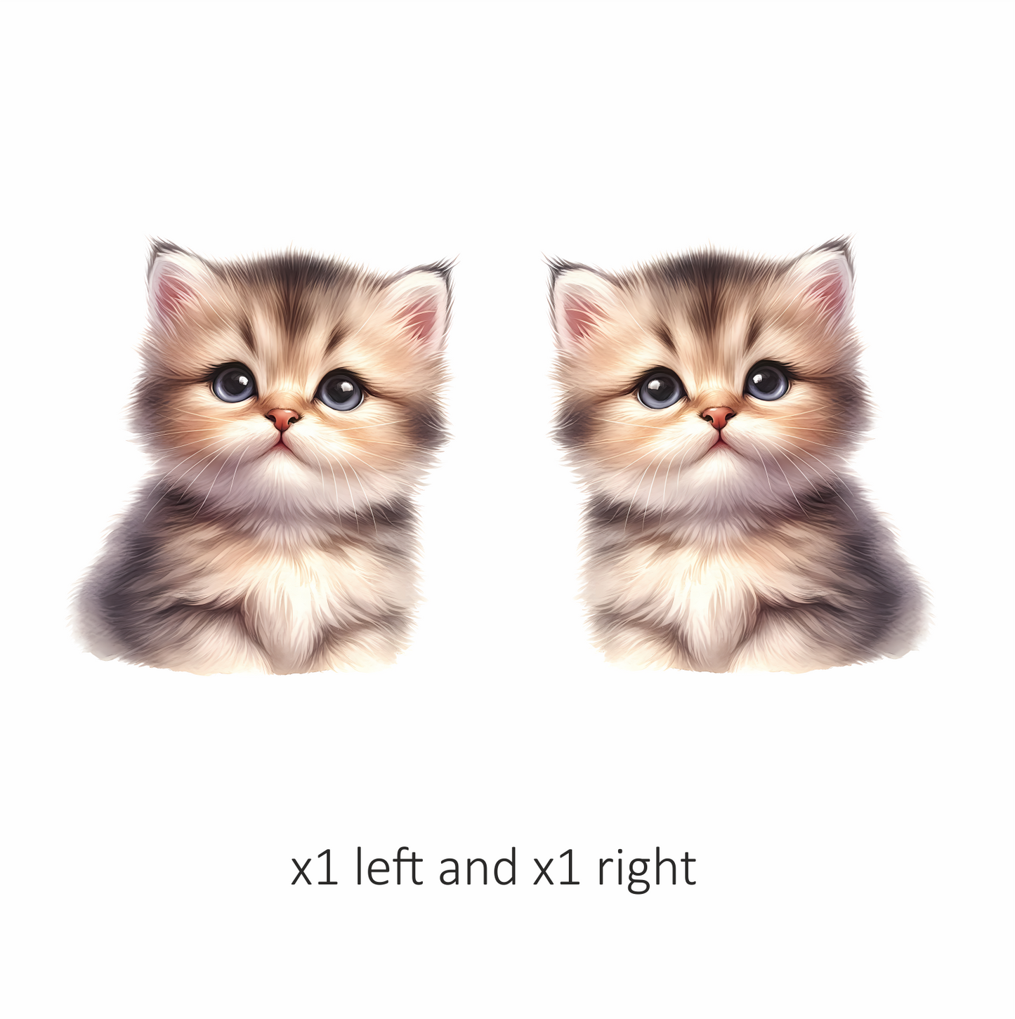 Brown Fluffy Kitten Persian Breed Vinyl Sticker Decal