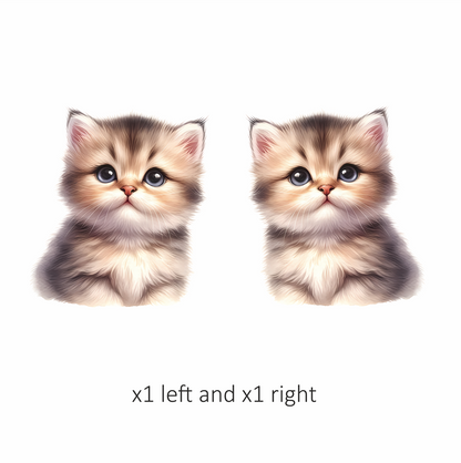 Brown Fluffy Kitten Persian Breed Vinyl Sticker Decal