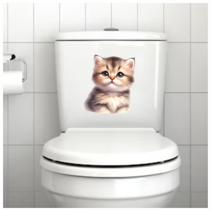 Brown Fluffy Kitten Persian Breed Vinyl Sticker Decal