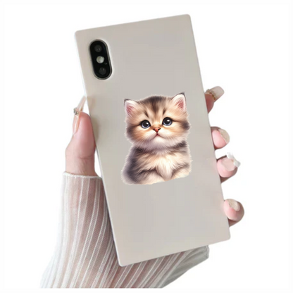 Brown Fluffy Kitten Persian Breed Vinyl Sticker Decal