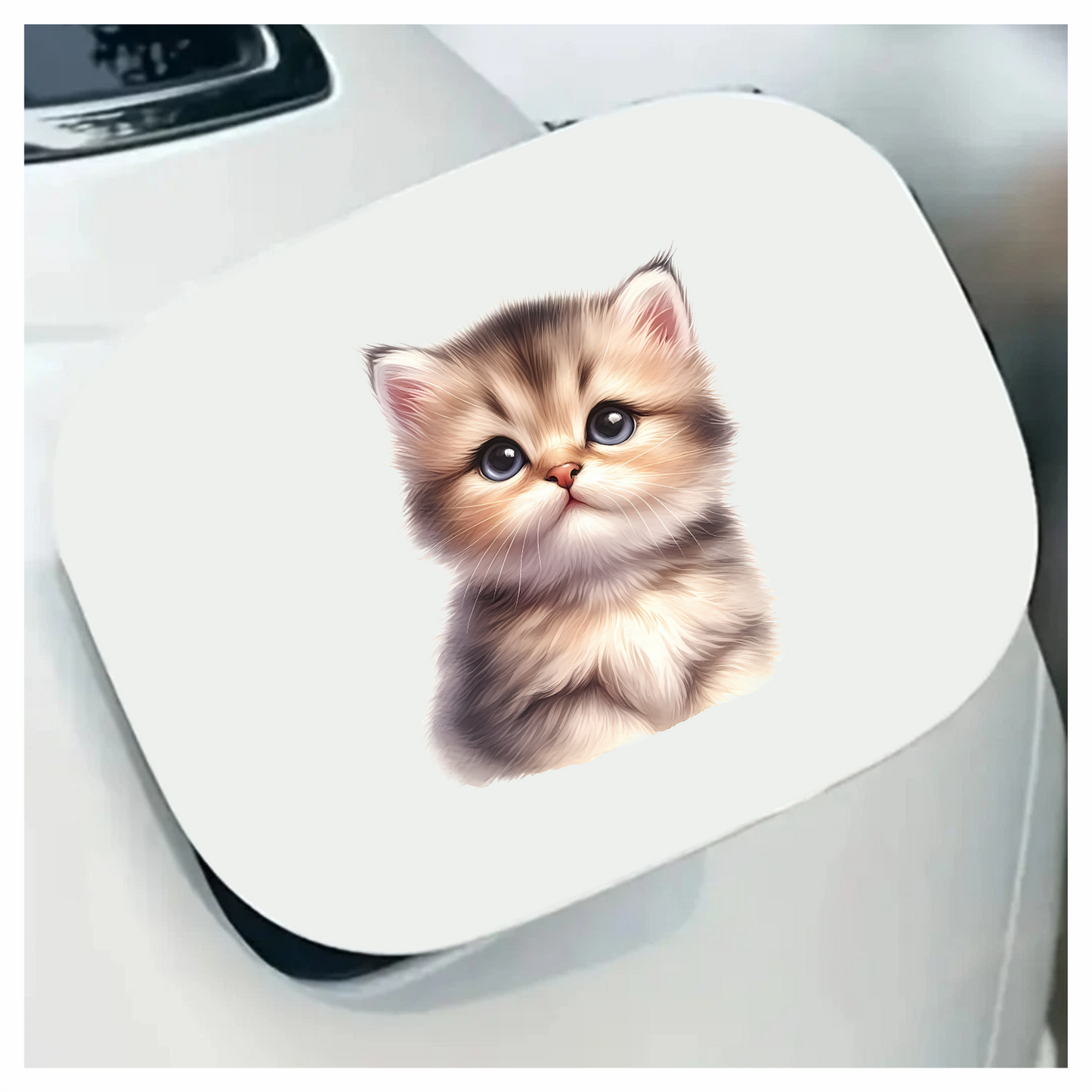 Brown Fluffy Kitten Persian Breed Vinyl Sticker Decal