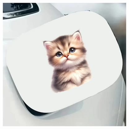 Brown Fluffy Kitten Persian Breed Vinyl Sticker Decal