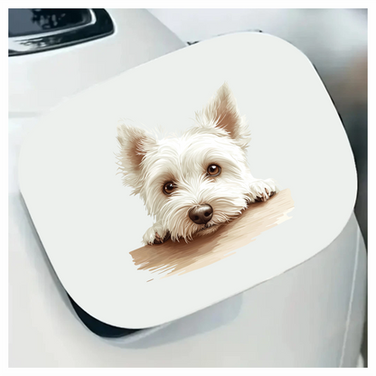 White Dog Westie Head Close Table Vinyl Sticker Decal