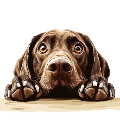 Brown Dog Labrador Close Up Vinyl Sticker Decal
