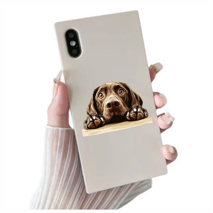 Brown Dog Labrador Close Up Vinyl Sticker Decal