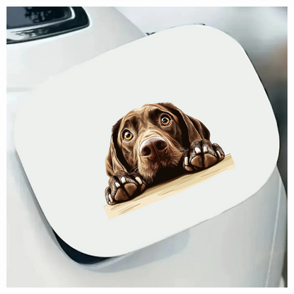 Brown Dog Labrador Close Up Vinyl Sticker Decal