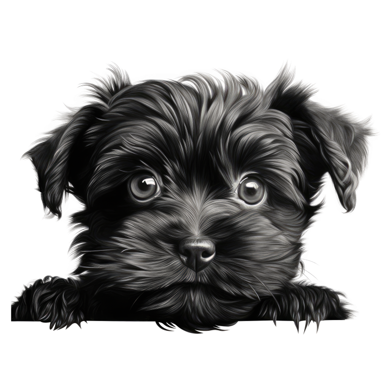 Black Puppy Dog Terrier Cute Vinyl Sticker Decal