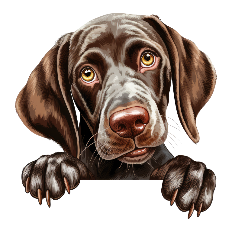 Brown Dog Puppy Cute Pointer Vinyl Sticker Decal