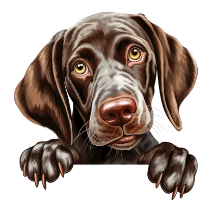 Brown Dog Puppy Cute Pointer Vinyl Sticker Decal