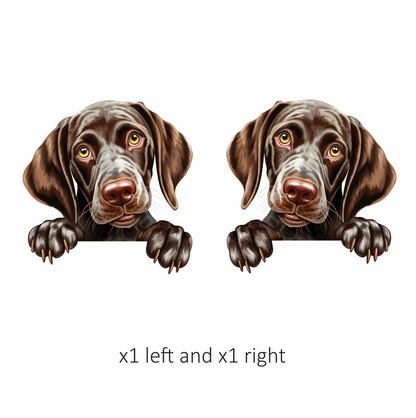 Brown Dog Puppy Cute Pointer Vinyl Sticker Decal