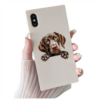 Brown Dog Puppy Cute Pointer Vinyl Sticker Decal