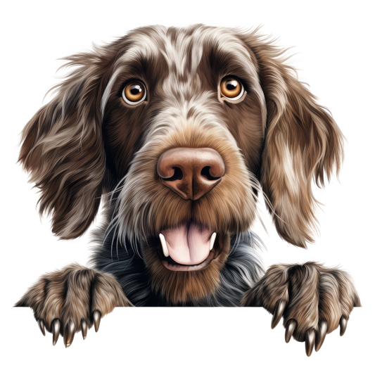 Brown Dog Spaniel Happy Face Vinyl Sticker Decal