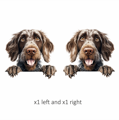 Brown Dog Spaniel Happy Face Vinyl Sticker Decal